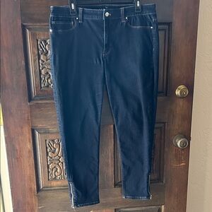 White House Black Market Dark Blue Cropped Jeans